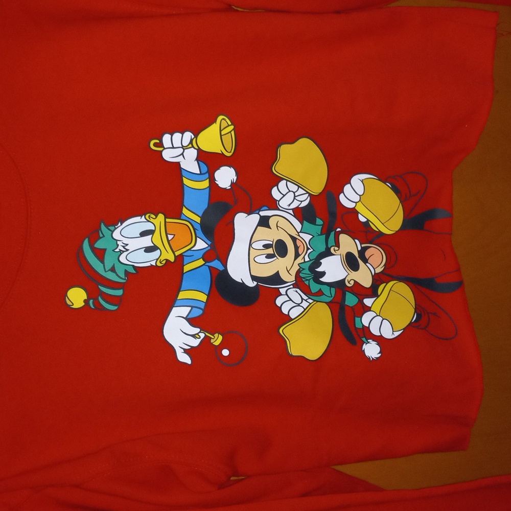 Disney Mickey Mouse Christmas Holiday Cropped Sweatshirt Sz. S